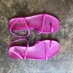 Pink Jelly Ancient Greek sandals (this season)